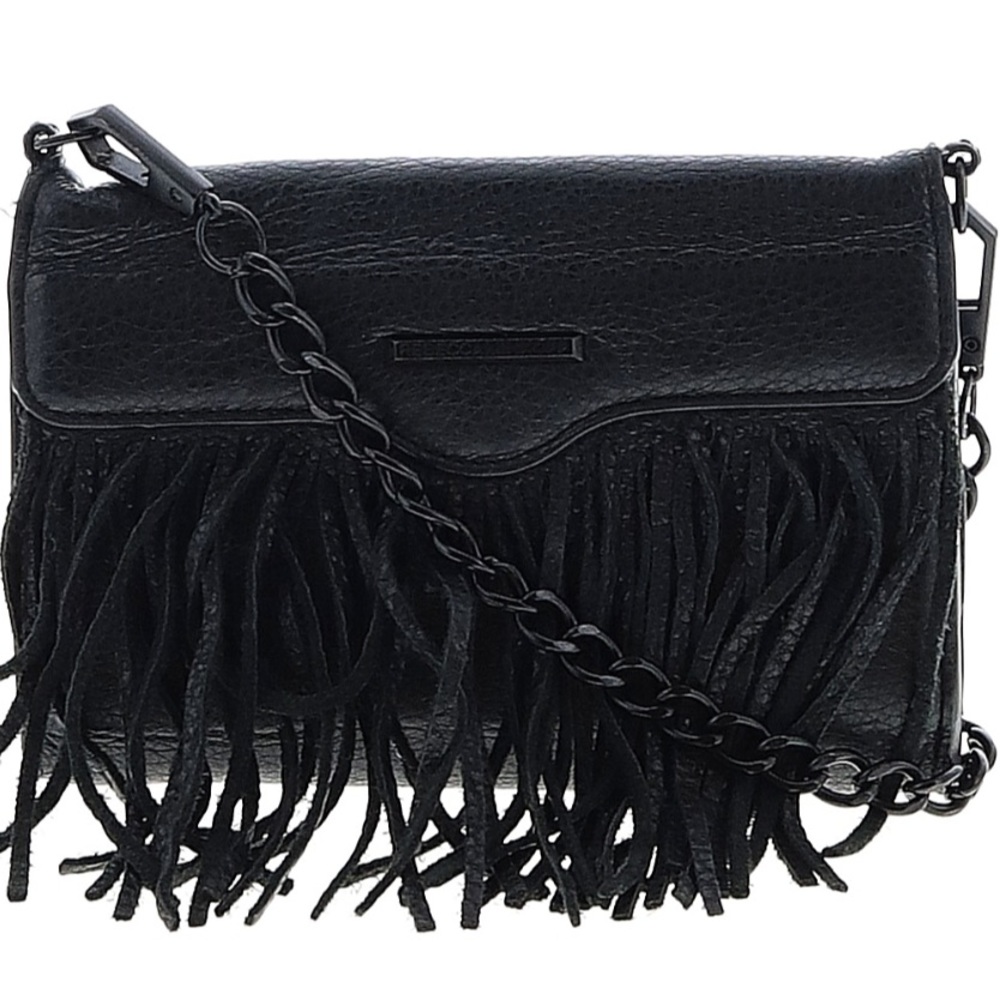 Rebecca Minkoff Black Fringe Crossbody